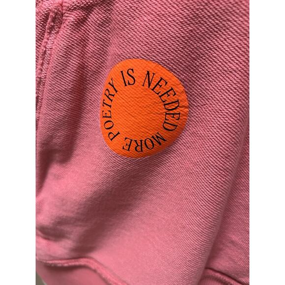 Helmut Lang Jeremy Deller Pink Hoodie Oversized Sweatshirt Reversible - S - Picture 4 of 10